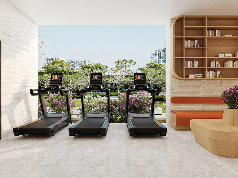 tiện ích nội khu phòng gym tại dự án căn hộ mia center point