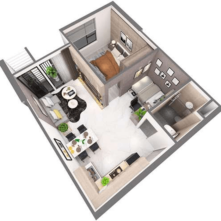 căn hộ 1 phòng ngủ dự án căn hộ sunsea tower vương thừa vũ