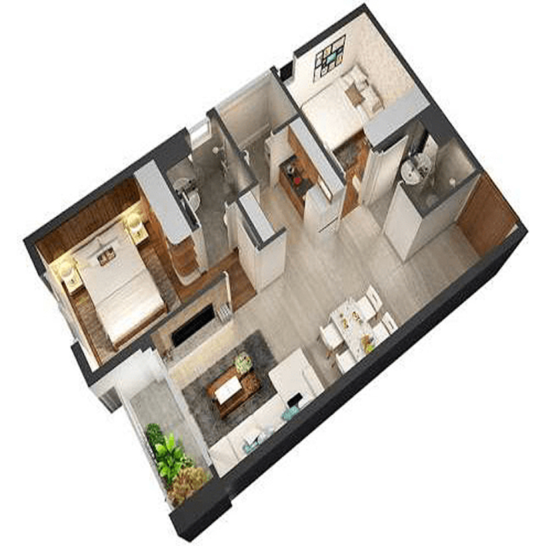 căn hộ 2 phòng ngủ dự án căn hộ sunsea tower vương thừa vũ