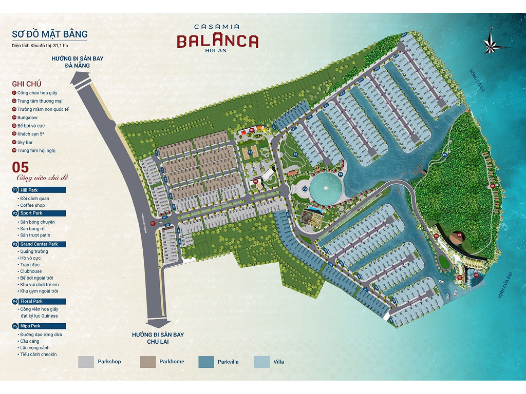 mặt bằng tổng thể đô thị casamia balanca hội an